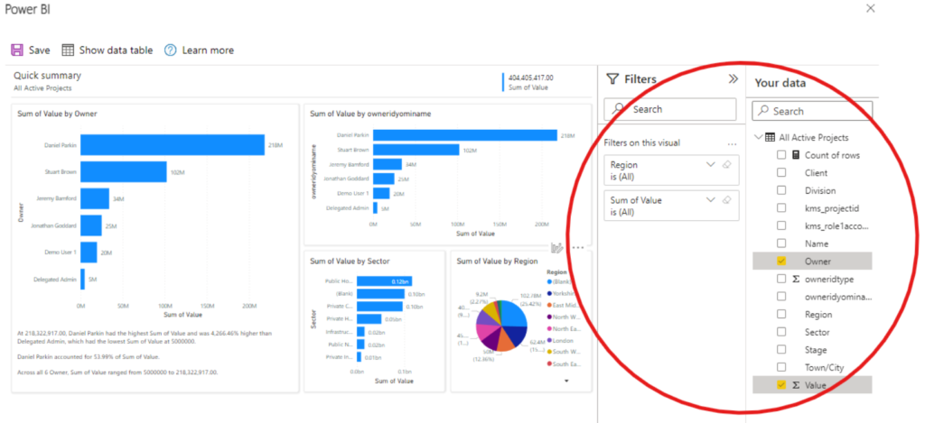 PRESENT YOUR DYNAMICS 365 DATA Filters