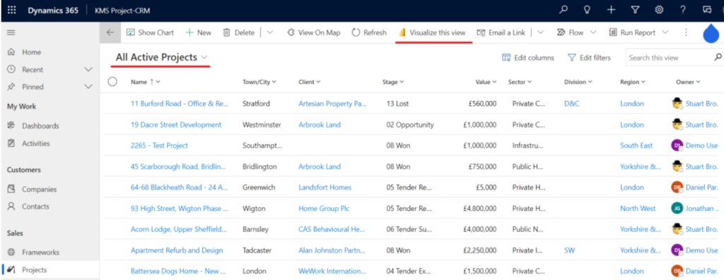 Views can present your dynamics 365 data